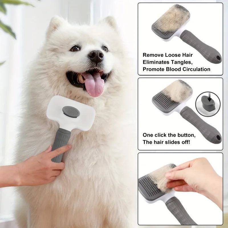 DualCare Pet Slicker Grooming Brush