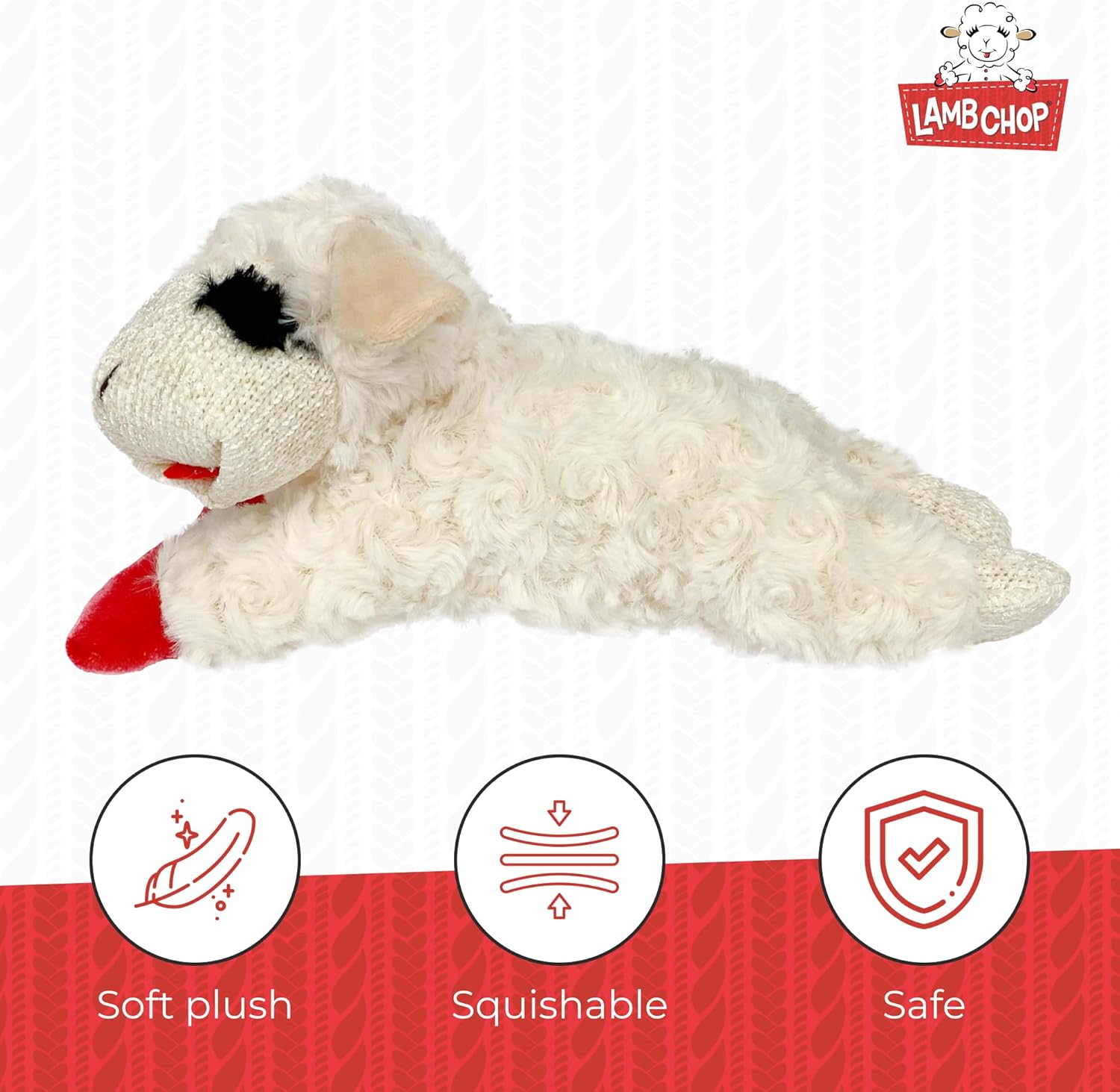 Lambchop Squeaky Plush Dog Buddy
